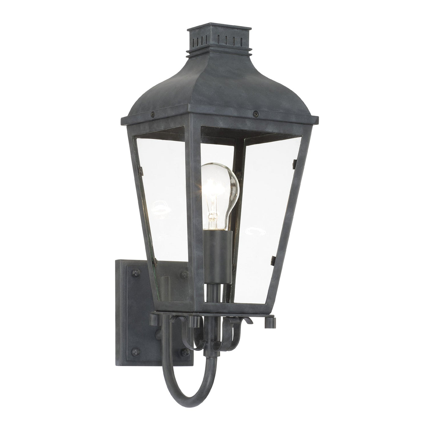 Antique Hardware Dumont 1 Light Graphite Outdoor Sconce Exterior