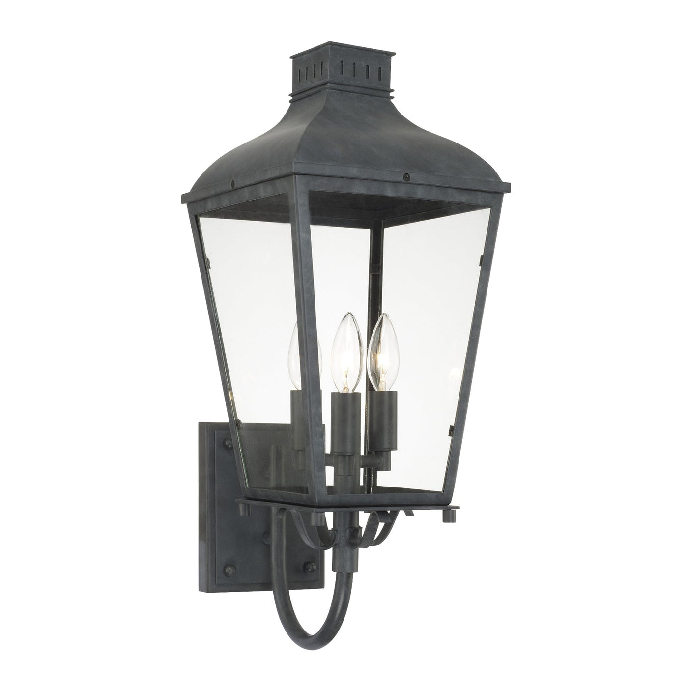 Antique Hardware Dumont 3 Light Graphite Outdoor Sconce Exterior