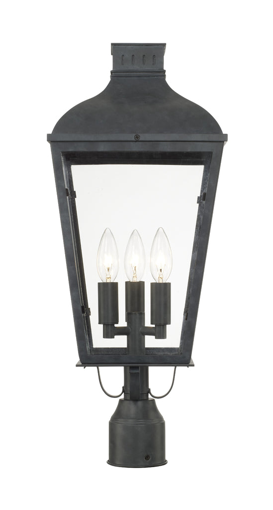 Antique Hardware Dumont 3 Light Graphite Outdoor Post Exterior