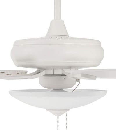 52" Eos 3 Light Bowl in White w/ White/Washed Oak Blades