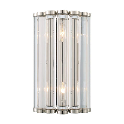 ##Antique Hardware## Libby Langdon Elliot 2 Light Polished Nickel Sconce