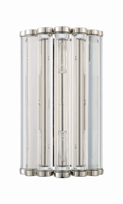 ##Antique Hardware## Libby Langdon Elliot 2 Light Polished Nickel Sconce