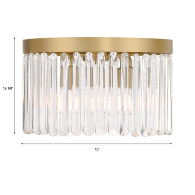 ##Antique Hardware## Emory 4 Light Modern Gold Flush Mount