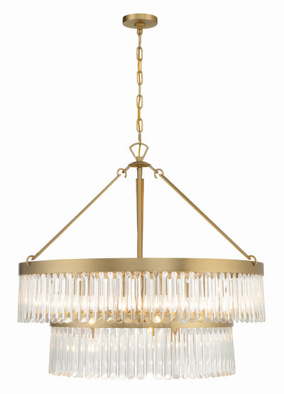 Antique Hardware Emory 9 Light Modern Gold Chandelier Chandelier