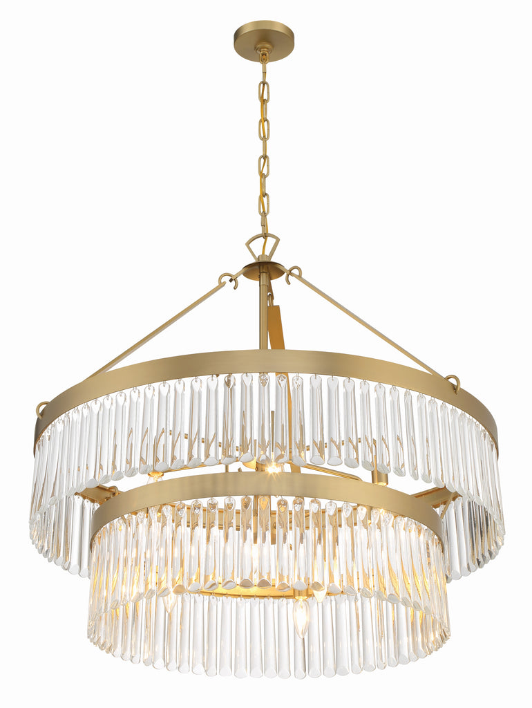 Antique Hardware Emory 9 Light Modern Gold Chandelier Chandelier