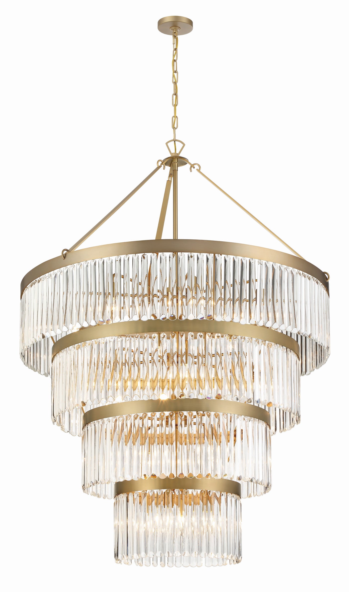 ##Antique Hardware## Emory 22 Light Modern Gold Chandelier