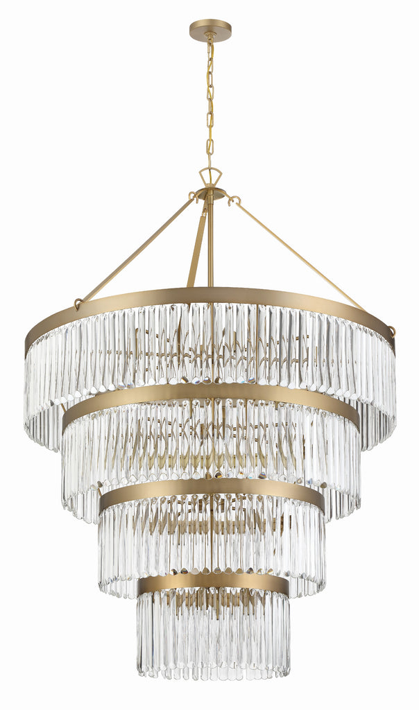 ##Antique Hardware## Emory 22 Light Modern Gold Chandelier