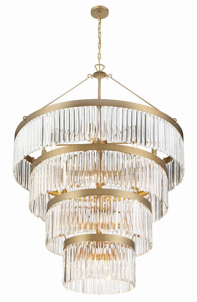 ##Antique Hardware## Emory 22 Light Modern Gold Chandelier