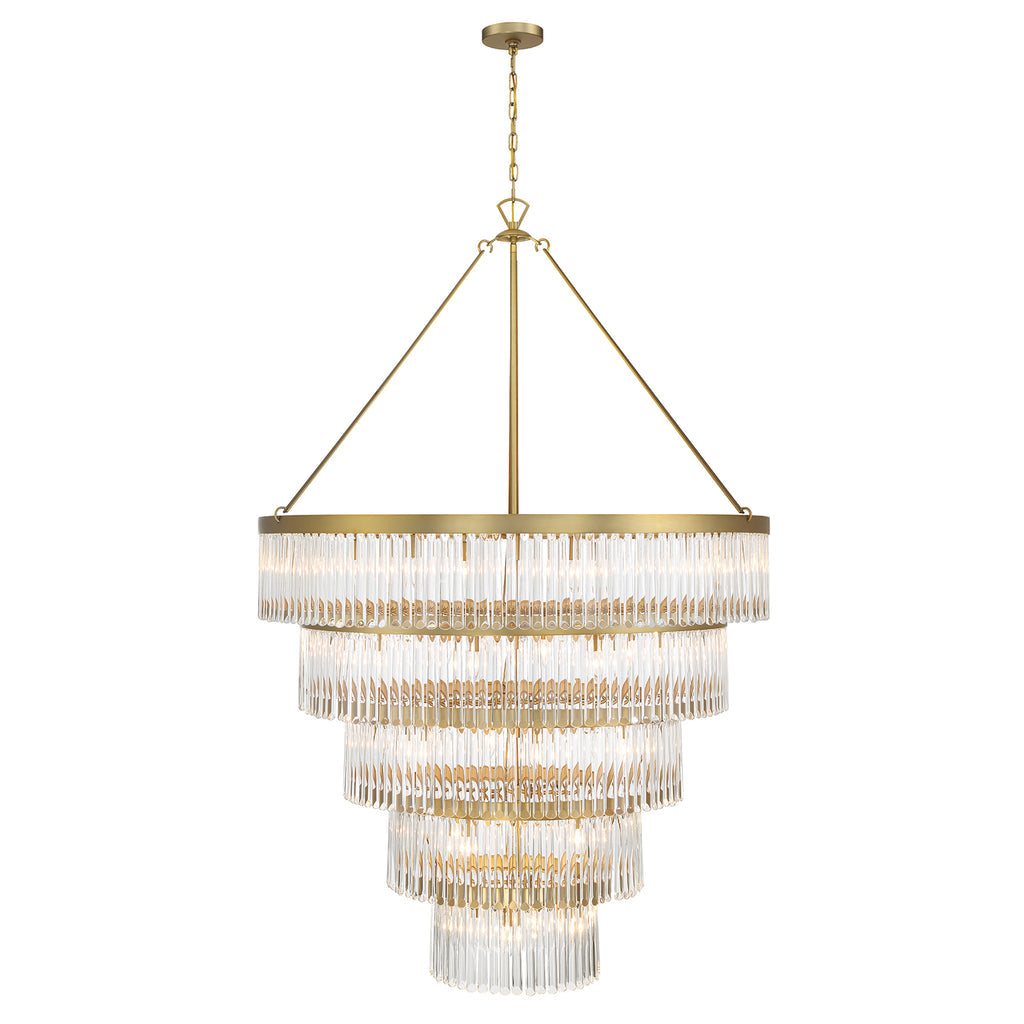 ##Antique Hardware## Emory 30 Light Modern Gold Chandelier