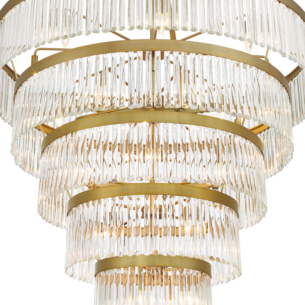 ##Antique Hardware## Emory 30 Light Modern Gold Chandelier