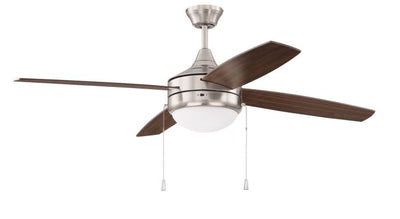 52" Phaze Energy Star 4 in Brushed Polished Nickel w/ Walnut/Dark Oak Blades