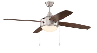 52" Phaze Energy Star 4 in Brushed Polished Nickel w/ Walnut/Dark Oak Blades