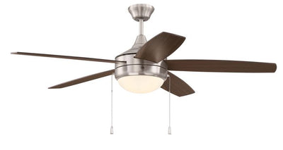 52" Phaze Energy Star 5 in Brushed Polished Nickel w/ Walnut/Dark Oak Blades