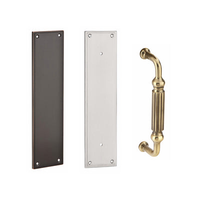 Antique Hardware 12 Inch Solid Brass Modern Knoxville Push & Pull Door Set FLUSH-PULL-POCKET DOOR