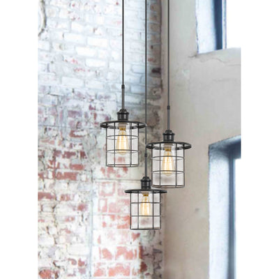 Antique Hardware 60W X 3 SILVERTON METAL/GLASS PENDANT FIXTURE (EDISON BULBS INCLUDED) Pendant