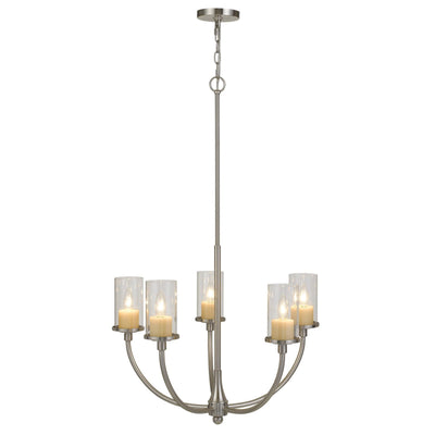 ##Antique Hardware## JERVIS METAL CHANDELIER WITH GLASS SHADES