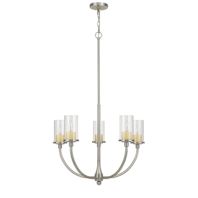 ##Antique Hardware## JERVIS METAL CHANDELIER WITH GLASS SHADES