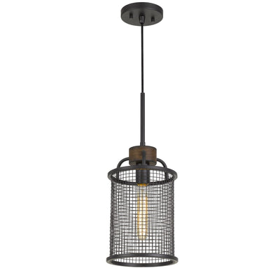 Antique Hardware ABERDEEN MESH METAL/WOOD PENDANT LIGHT (EDISON BULB NOT INCLUDED) Chandelier