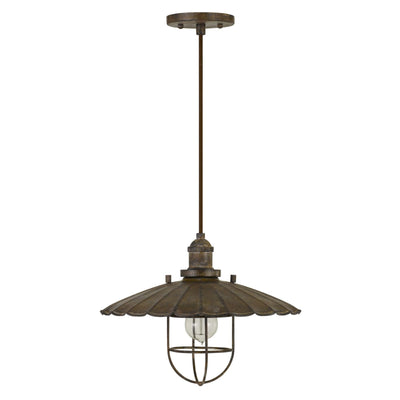 ##Antique Hardware## OLIVE OLD INDUSTRIAL METAL PENDANT WITH GLASS SHIELD (EDISON BULB NOT INCLUDED)