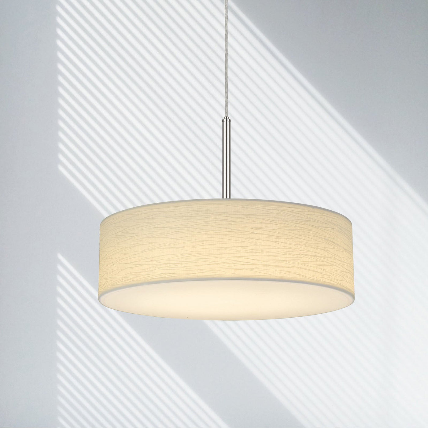 ##Antique Hardware## LED 18W DIMMABLE PENDANT WITH DIFFUSER AND HARDBACK FABRIC SHADE