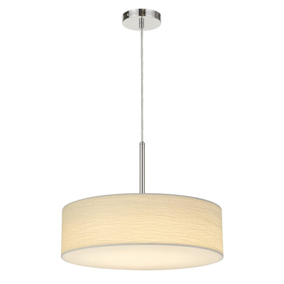 ##Antique Hardware## LED 18W DIMMABLE PENDANT WITH DIFFUSER AND HARDBACK FABRIC SHADE