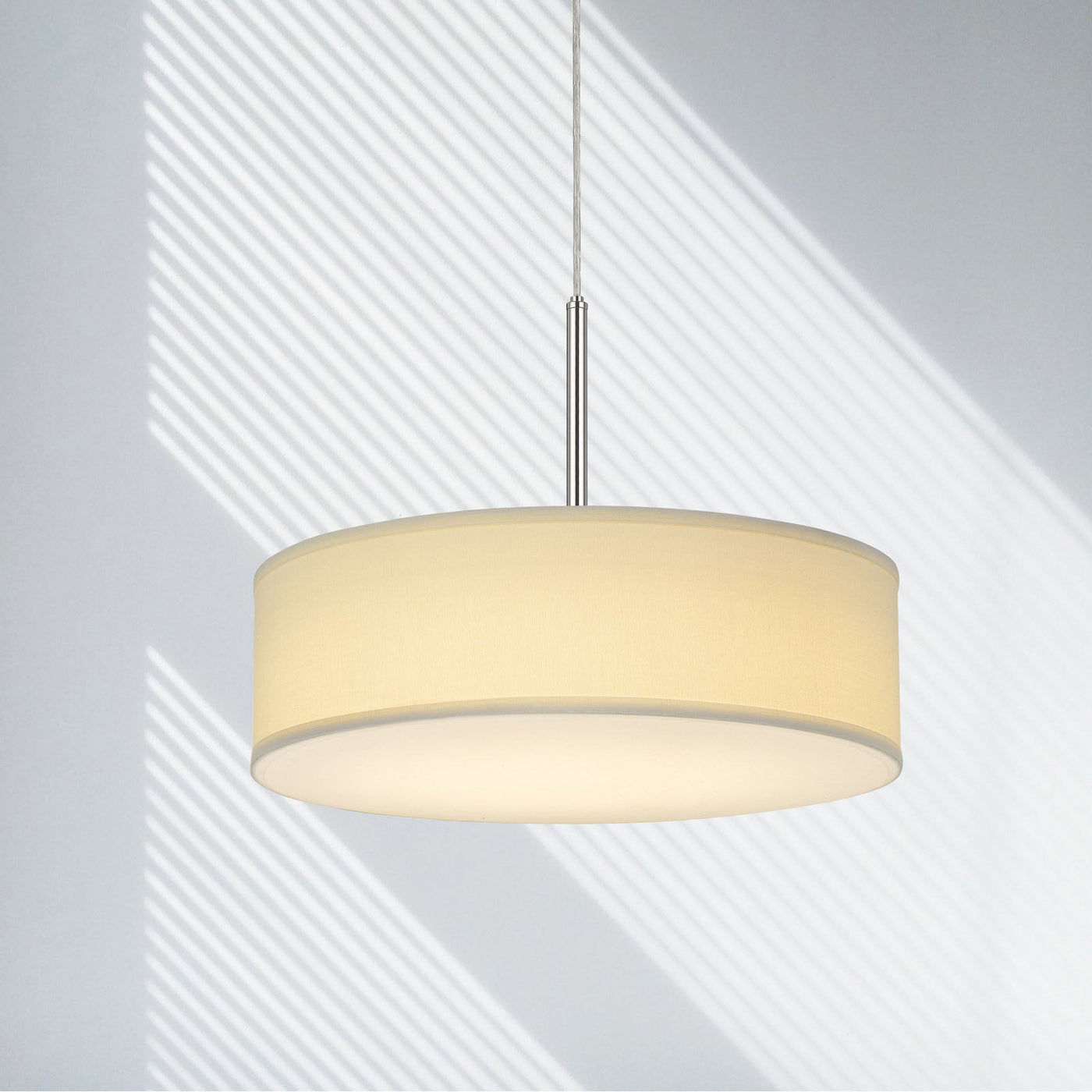 ##Antique Hardware## LED 18W DIMMABLE PENDANT WITH DIFFUSER AND HARDBACK FABRIC SHADE