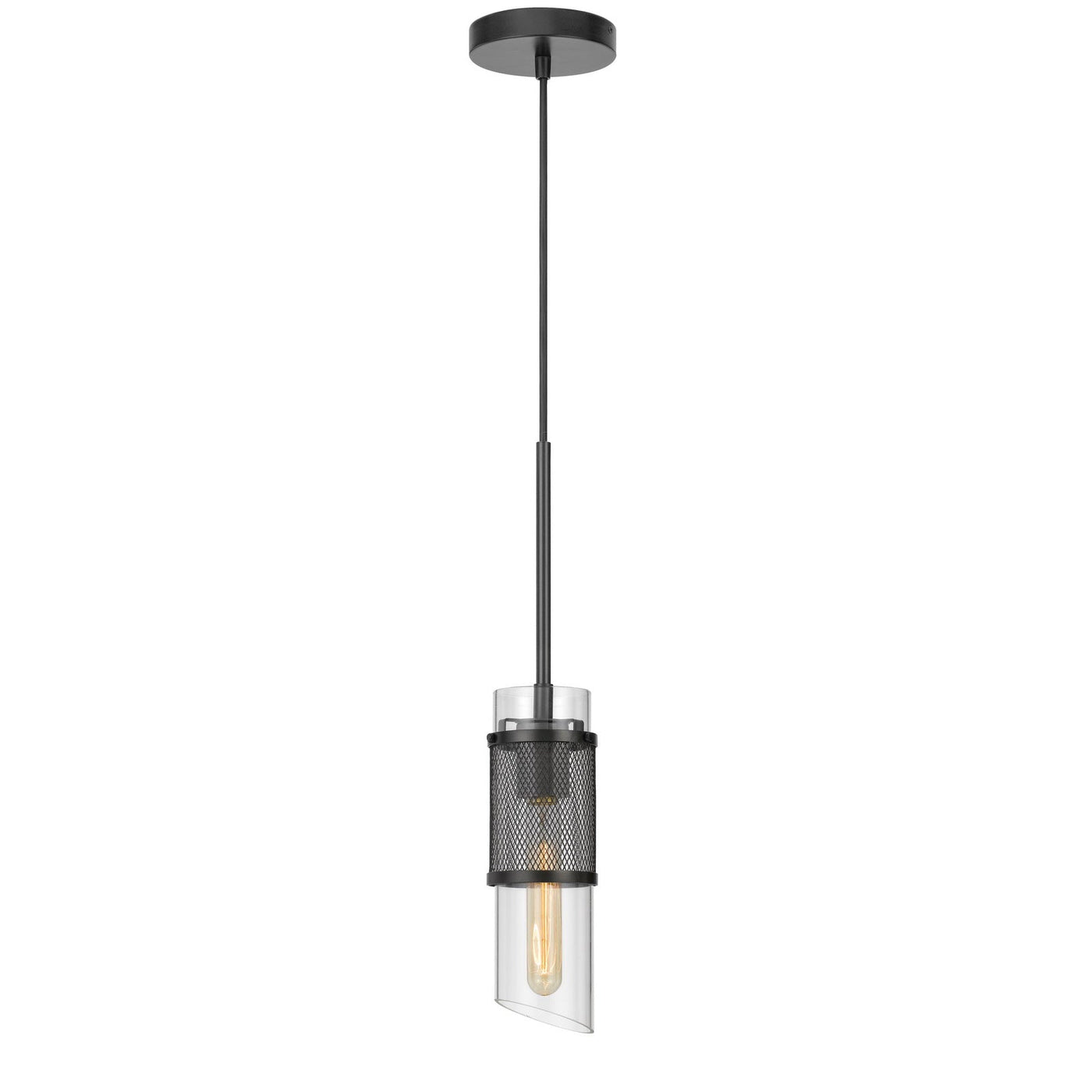 Antique Hardware 60W SAVONA DOUBLE LAYER GLASS/METAL MINI PENDANT WITH MESH METAL SHADE. (EDISON BULB NOT INCLUDED) Pendant