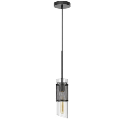 Antique Hardware 60W SAVONA DOUBLE LAYER GLASS/METAL MINI PENDANT WITH MESH METAL SHADE. (EDISON BULB NOT INCLUDED) Pendant