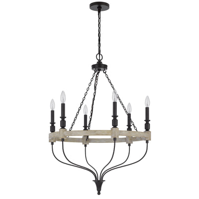 Antique Hardware 60W X 6 GROVE METAL CHANDELIER Chandelier