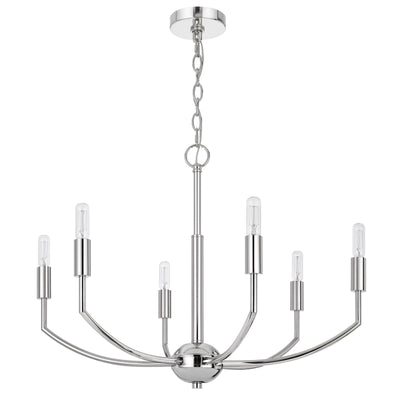 ##Antique Hardware## MAXTON 60W X 6 METAL CHANDELIER