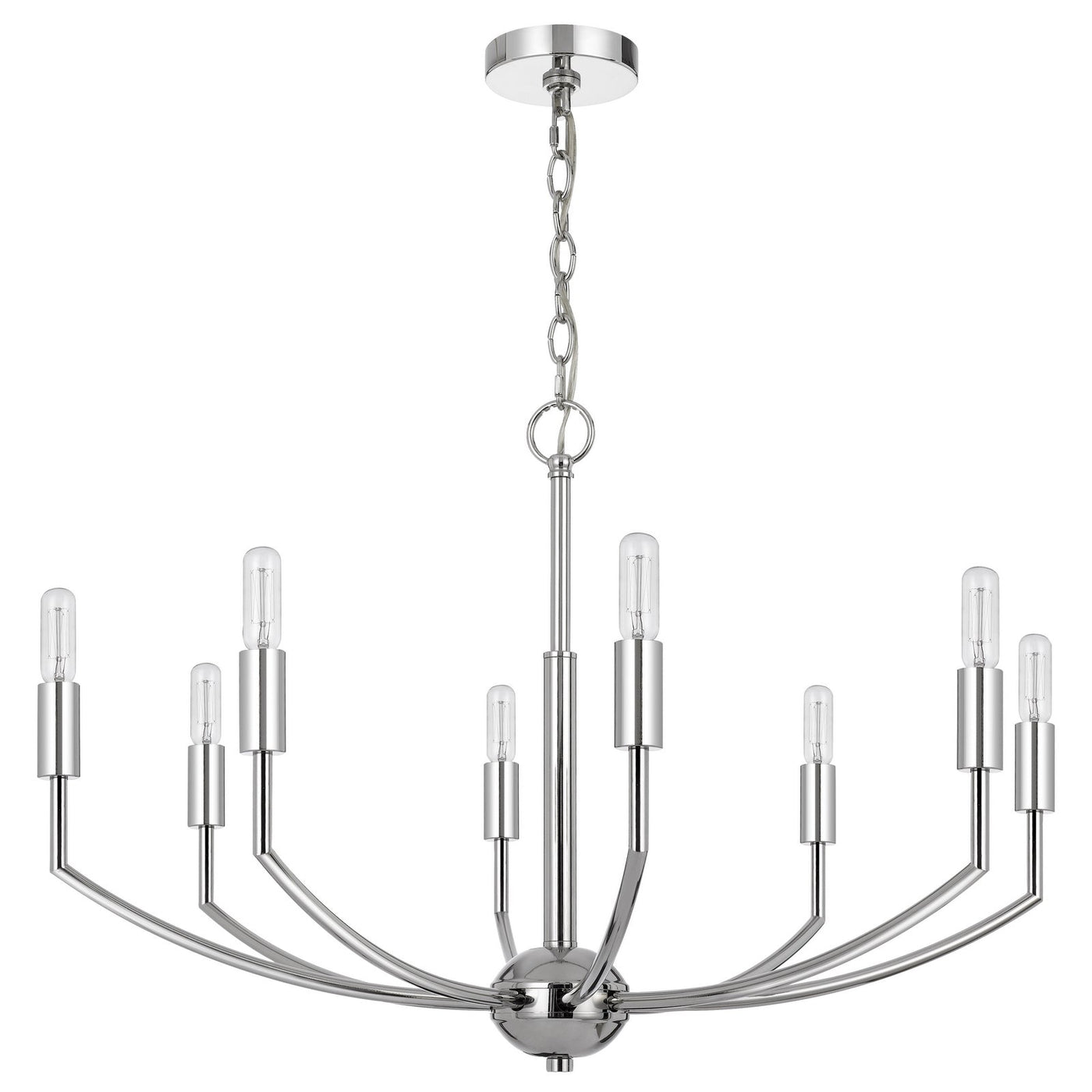 ##Antique Hardware## MAXTON 60W X 8 METAL CHANDELIER