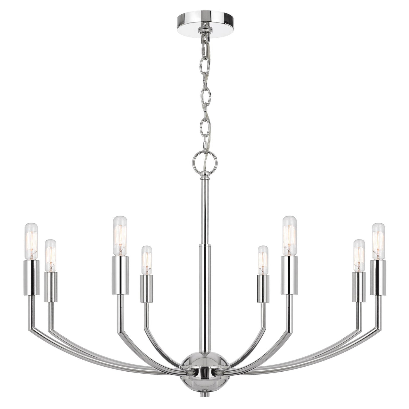 ##Antique Hardware## MAXTON 60W X 8 METAL CHANDELIER