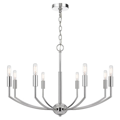 ##Antique Hardware## MAXTON 60W X 8 METAL CHANDELIER