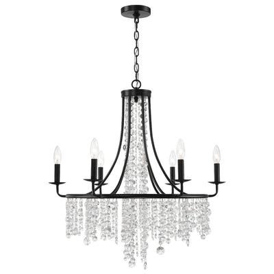 Antique Hardware Gabrielle 6 Light Matte Black Chandelier Chandelier