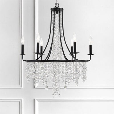 Antique Hardware Gabrielle 6 Light Matte Black Chandelier Chandelier