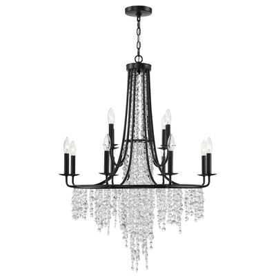 Antique Hardware Gabrielle 12 Light Matte Black Chandelier Chandelier