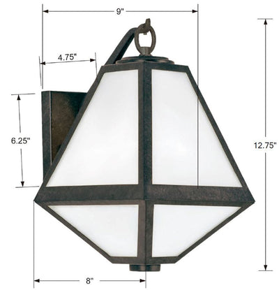 Antique Hardware Brian Patrick Flynn Glacier 1 Light Black Charcoal Outdoor Sconce Exterior