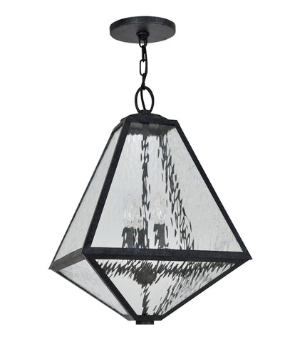 Antique Hardware Brian Patrick Flynn Glacier 3 Light Black Charcoal Outdoor Pendant Exterior