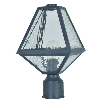 Antique Hardware Brian Patrick Flynn Glacier 1 Light Black Charcoal Small Outdoor Post Exterior