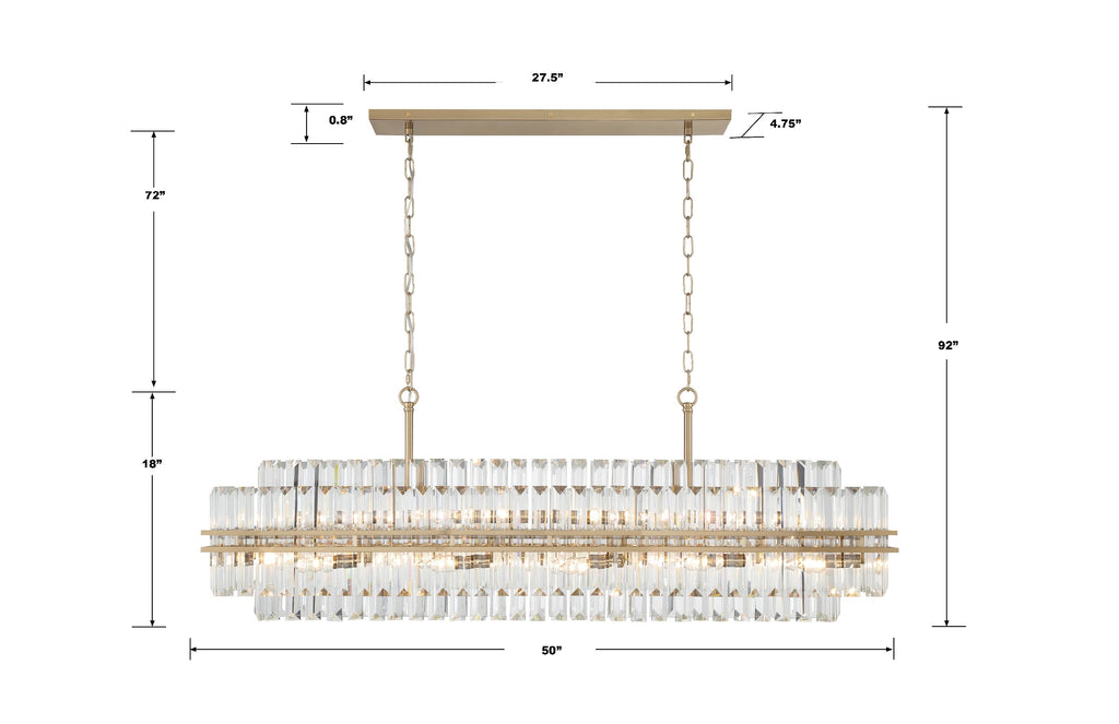 Antique Hardware Hayes 16 Light Aged Brass Chandelier Chandelier