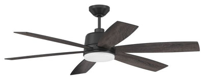 54" Hogan Fan in Flat Black Finish, Blades Included