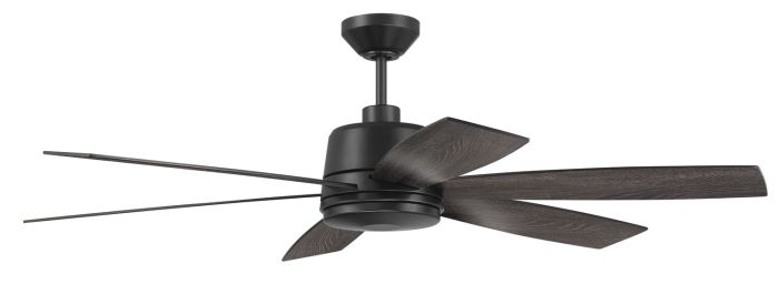 54" Hogan Fan in Flat Black Finish, Blades Included