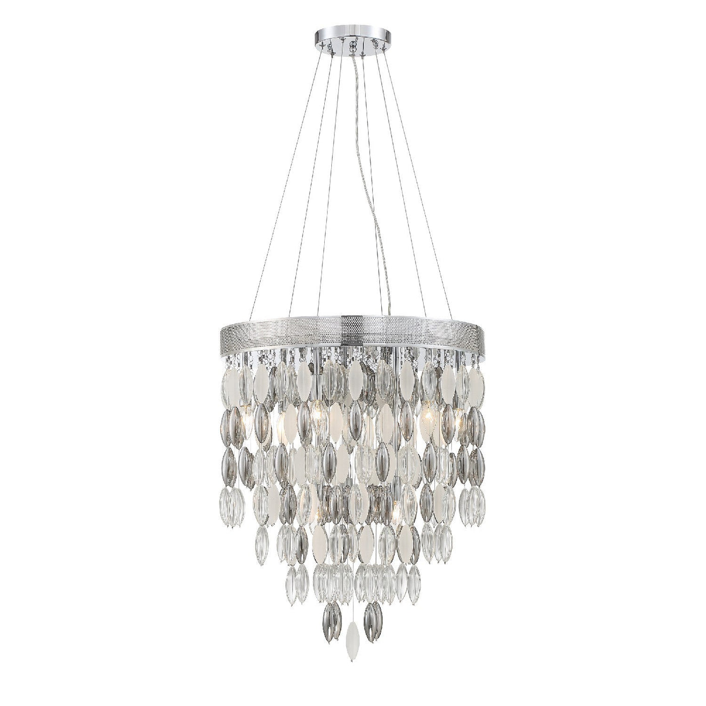 ##Antique Hardware## Hudson 9 Light Polished Chrome Chandelier