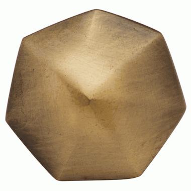 Antique Hardware 1 3/8 Inch Solid Brass Heptagonal Cabinet & Furniture Knob CABINET KNOB