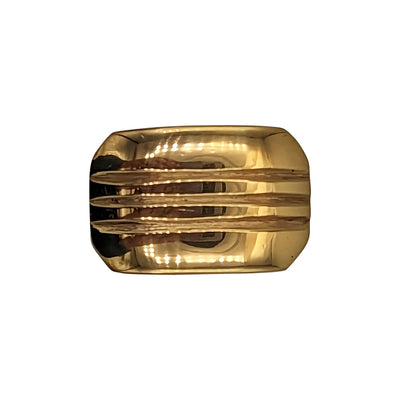 ##Antique Hardware## Brass Art Deco Style Rectangular Art Deco Style Lined Knob for Cabinets & Furniture