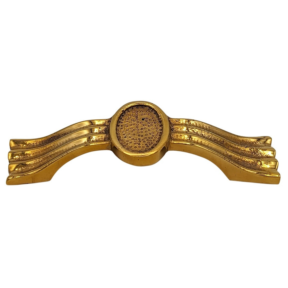 Antique Hardware 4 3/8 Inch Overall (3 1/4 Inch c-c) Solid Brass Hammered Drawer Pull CABINET PULL