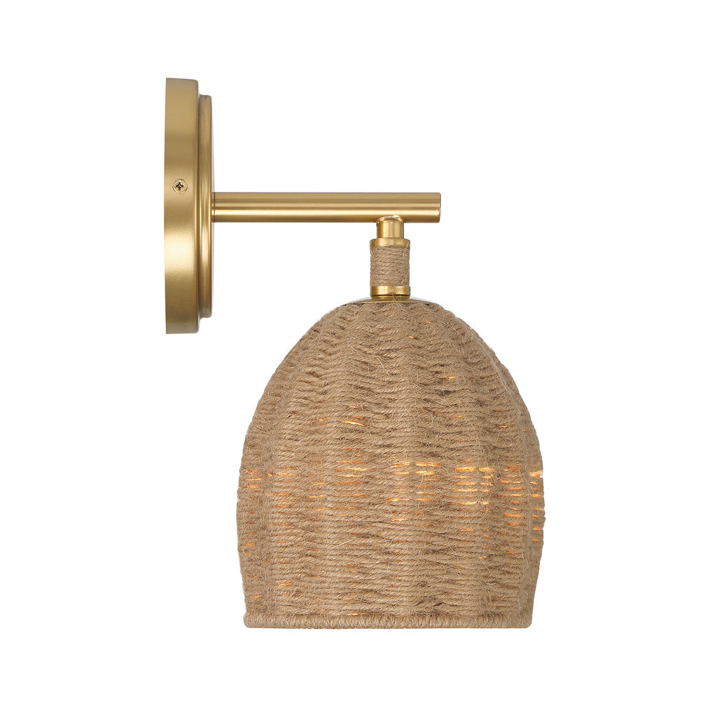 ##Antique Hardware## Jace 1 Light Soft Gold Sconce