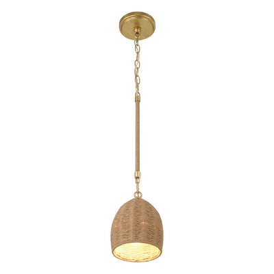 ##Antique Hardware## Jace 1 Light Soft Gold Mini Pendant