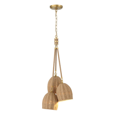 ##Antique Hardware## Jace 3 Light Soft Gold Pendant