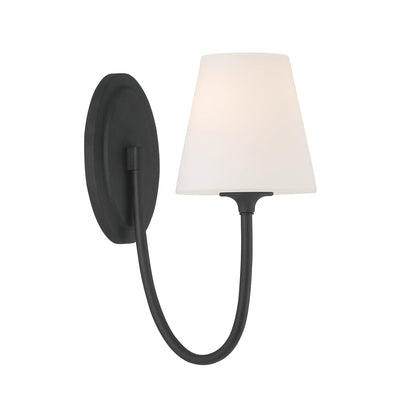 ##Antique Hardware## Juno 1 Light Black Forged Sconce